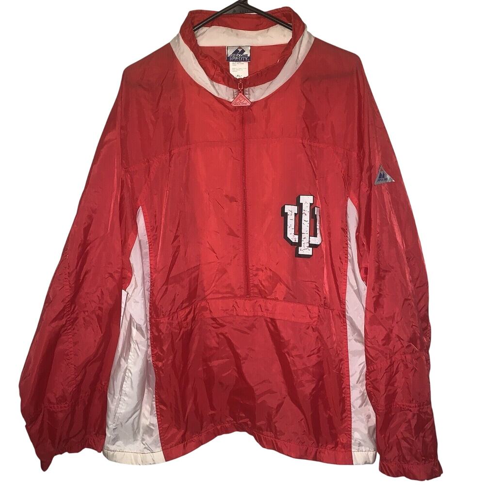 Vintage 90s Indiana University Hoosiers NCAA Windbreaker Apex One Jacket XL